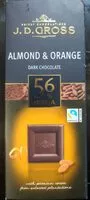 Mängden socker i Almond & Orange dark chocolate