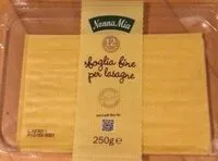 Mängden socker i Sfoglia fine per lasagne
