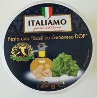 Mängden socker i Pesto con basilic genovese dop
