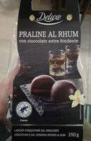 Mängden socker i Praline al rhum con cioccolato extra fondente