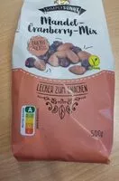 Mängden socker i Mandel-Cranberry-Mix