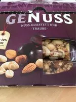 Mängden socker i Barre gourmande cacahuète - raisin - fruit à coque