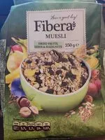 Mängden socker i Muesli dried fruits, seeds & hazelnuts