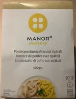 Mängden socker i Émincé de poulet avec spätzli
