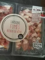 Mängden socker i Lardons fumés au bois de hetre