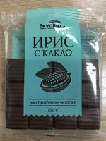 Mängden socker i Ирис с какао на сгущённом молоке