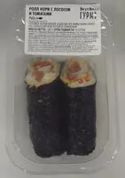 Mängden socker i Ролл нори с лососем и томатами