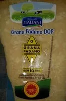 Mängden socker i Grana padano dop