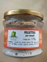 Mängden socker i Rillettes pur canard