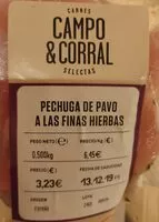 Mängden socker i Pechugas de pavo a las finas hierbas