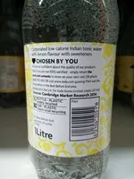 Mängden socker i low calorie indian tomic water