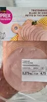 Mängden socker i Poitrine de dinde