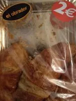 Mängden socker i Croissant Recto mantequilla