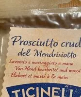 Mängden socker i Prosciutto crudo del Mendrisiotto