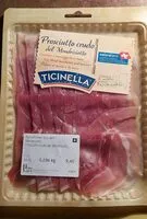 Mängden socker i Prosciutto crudo del Mendrisiotto