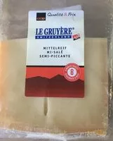 Mängden socker i Le Gruyère mi-salé