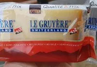 Mängden socker i Le Gruyère Switzerland AOP mi-salé