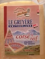 Mängden socker i Gruyère corsé 12 mois