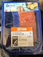 Mängden socker i Filet de saumon sans peau