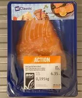 Mängden socker i Filet de saumon sans peau ASC