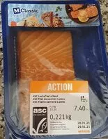 Mängden socker i Filet de saumon s. Peau