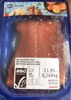 Mängden socker i ASC filet de saumon sans peau