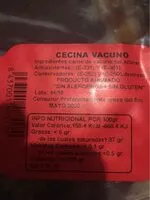 Mängden socker i Cecina vacuno