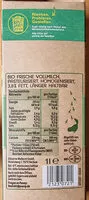 Mängden socker i Frische Bio Weidemilch