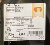 Mängden socker i Saint Agur