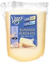 Mängden socker i Bünder Bergkäse