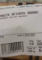 Mängden socker i Pancetta