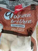Mängden socker i 9 Weizenbrötchen tiefgefroren