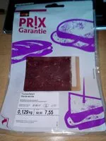 Mängden socker i Viande séchée