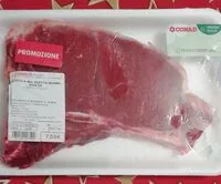 Mängden socker i Bistecca nel filetto bovino adulto