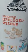 Mängden socker i Würstchen Geflügel Wiener