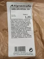 Mängden socker i Barra 100% integral 380gr