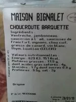 Mängden socker i Choucroute garnie