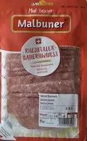 Mängden socker i Rheintaler Bauernwurst
