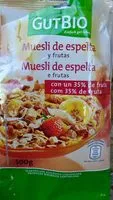Mängden socker i Muesli de espelta y frutas