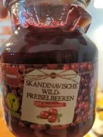 Mängden socker i Skandinavische Wild Preiselbeeren