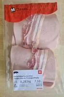 Mängden socker i Fleischkäse Cordon Bleu