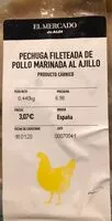 Mängden socker i Pechuga fileteada de pollo marinada al ajillo