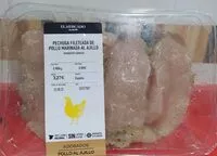 Mängden socker i Pechuga fileteada de pollo marinada al ajillo