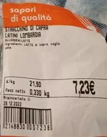 Mängden socker i Stracchino di capra