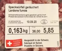 Mängden socker i Lardons fumés