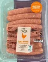 Mängden socker i Saucisse de poulet