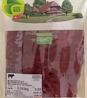 Mängden socker i Bio dry beef - viande des grisons