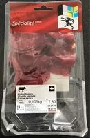 Mängden socker i Viande séchée