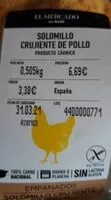 Mängden socker i Solomillo crujiente de pollo