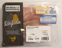 Mängden socker i Hähnchen-Brustfilet, Teilstück, frisch